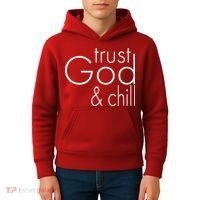 Trust God And Chill Kids Hoodie thumb 4