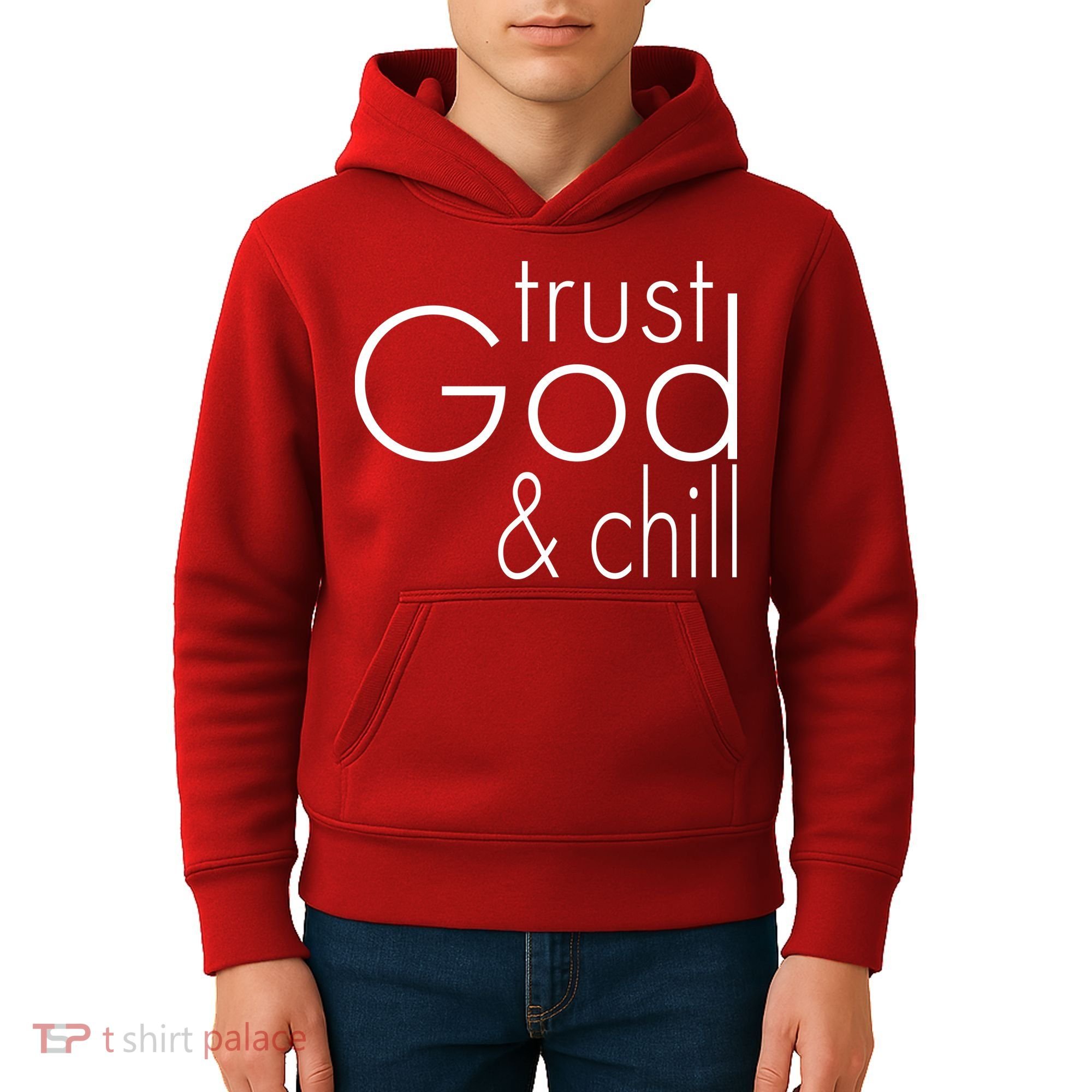 Trust God And Chill Kids Hoodie
