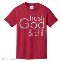 Trust God And Chill Kids T-Shirt thumb 0