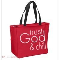 Trust God And Chill Tote Bag thumb 2