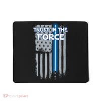 Trust In The Force American Blue Lightsaber Police Flag Mousepad thumb 0