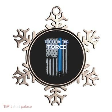 Trust In The Force American Blue Lightsaber Police Flag Ornament