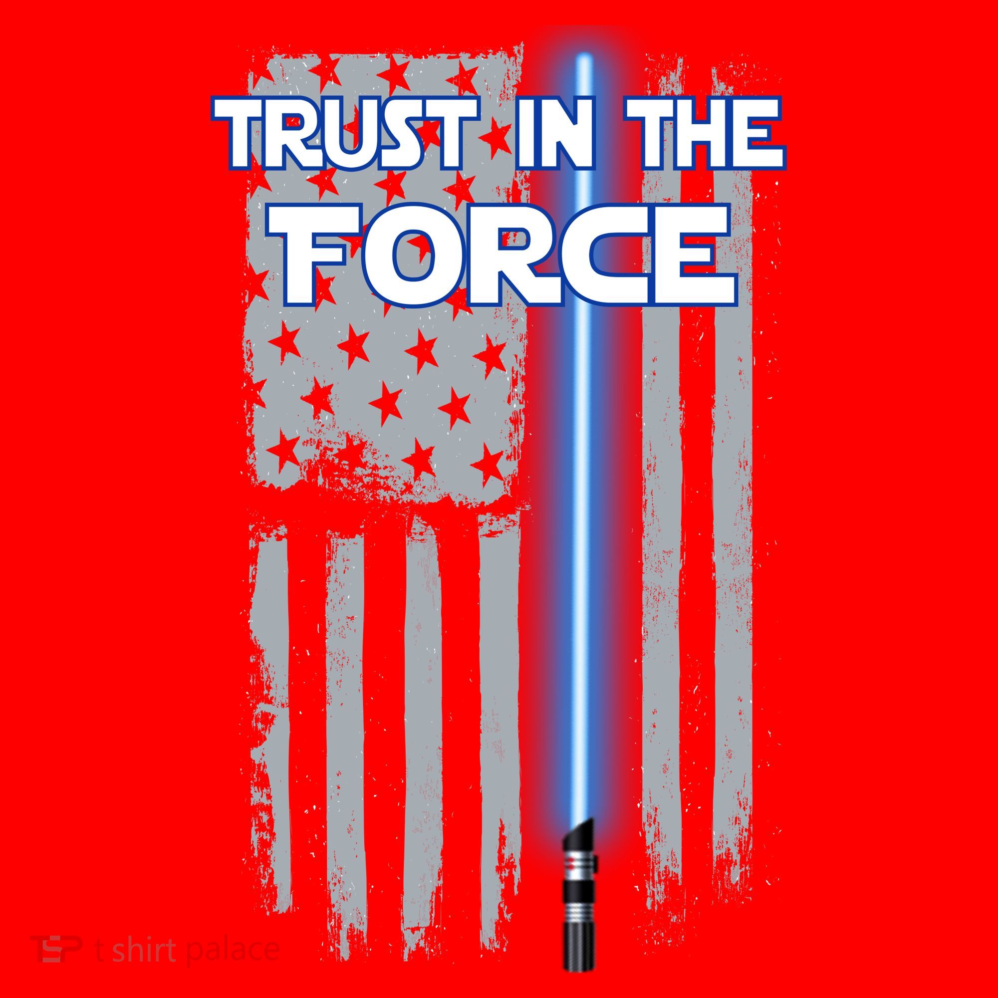 Trust In The Force American Blue Lightsaber Police Flag Santa Hat