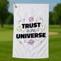Trust In The Universe Space Golf Towel thumb 1