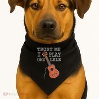 Trust Me I Play Ukulele USA-Made Doggie Bandana thumb 1