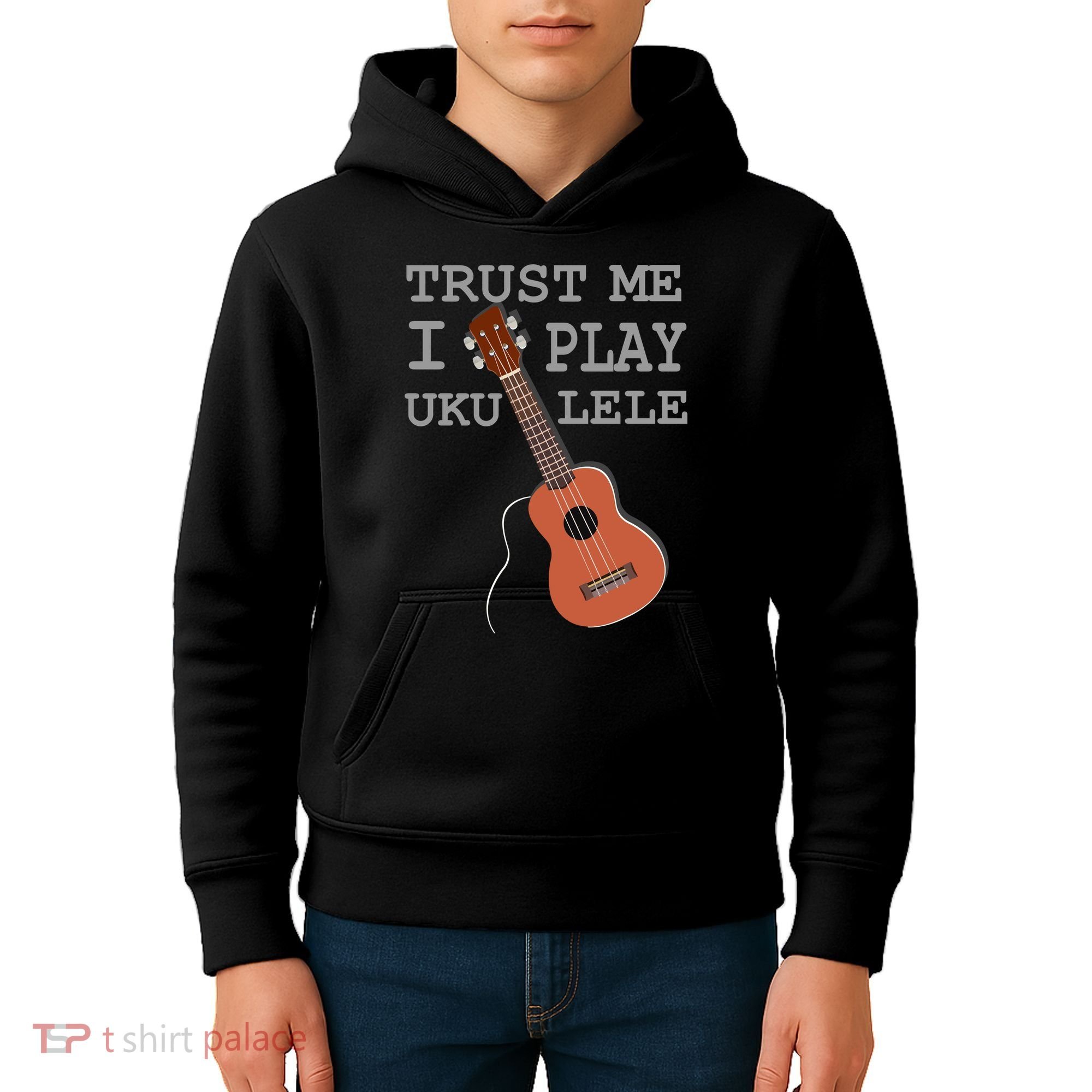 Trust Me I Play Ukulele Kids Hoodie
