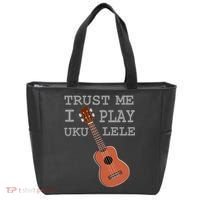 Trust Me I Play Ukulele Funny Music Tote Bag thumb 0