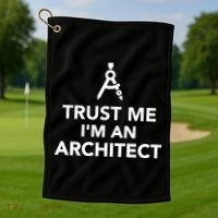 Trust Me I'm A Architect Golf Towel thumb 1
