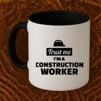 Trust Me I'm A Construction Worker Coffee Mug thumb 2