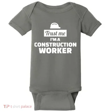 Trust Me I'm A Construction Worker Baby Bodysuit