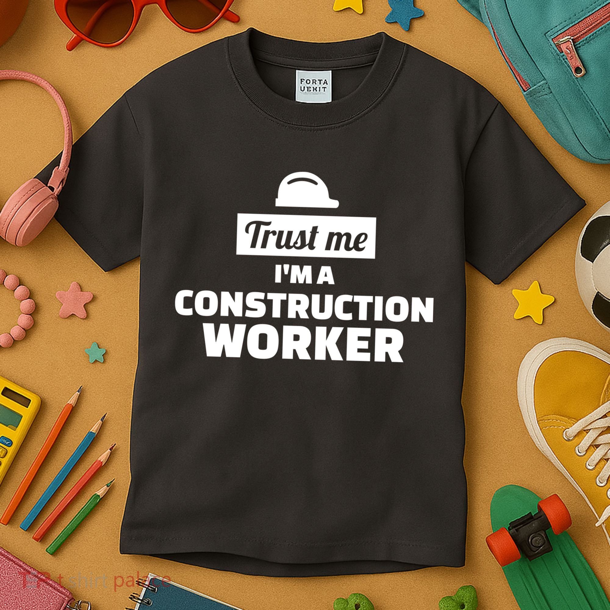 Trust Me I'm A Construction Worker Kids T-Shirt