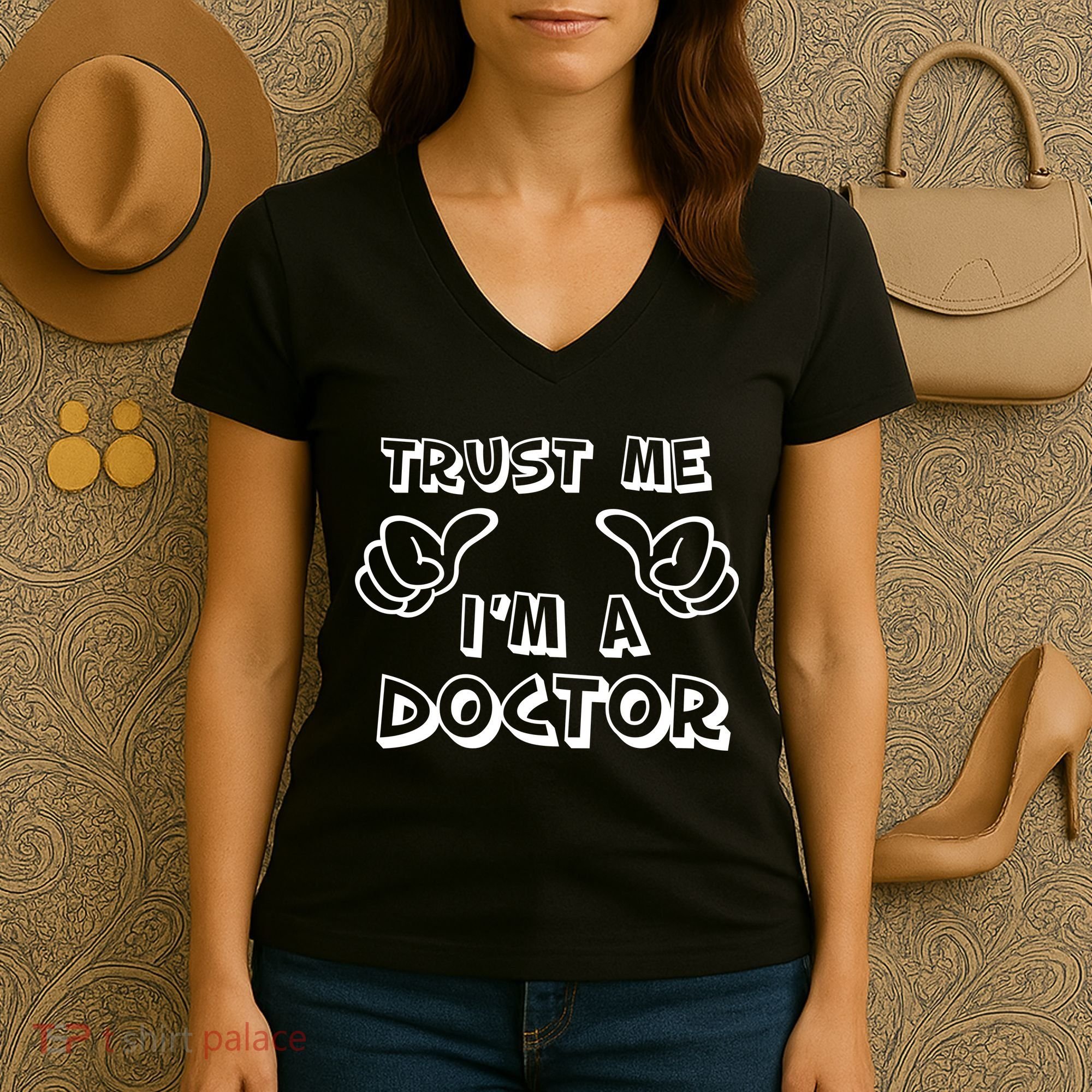Trust Me I'm A Doctor Women's V-Neck T-Shirt