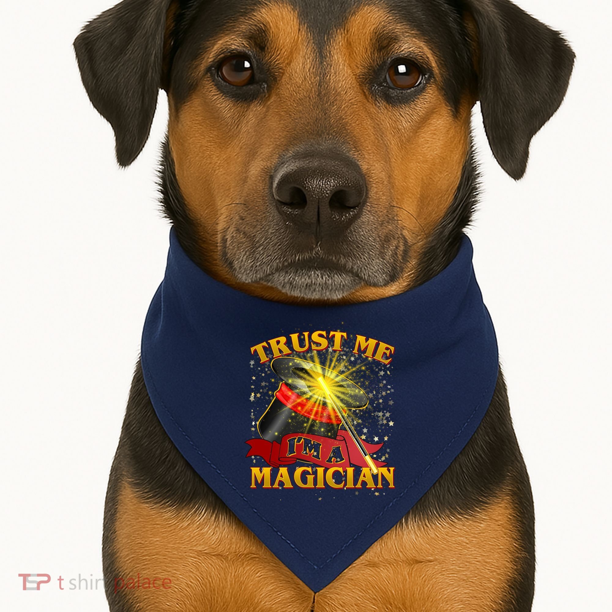 Trust Me I'm A Magician Funny USA-Made Doggie Bandana