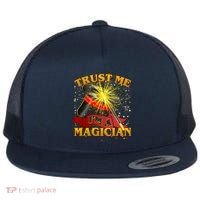 Trust Me I'm A Magician Funny Flat Bill Trucker Hat thumb 0
