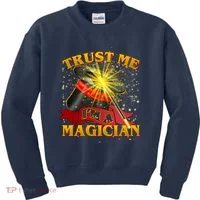 Trust Me I'm A Magician Funny Kids Sweatshirt thumb 0