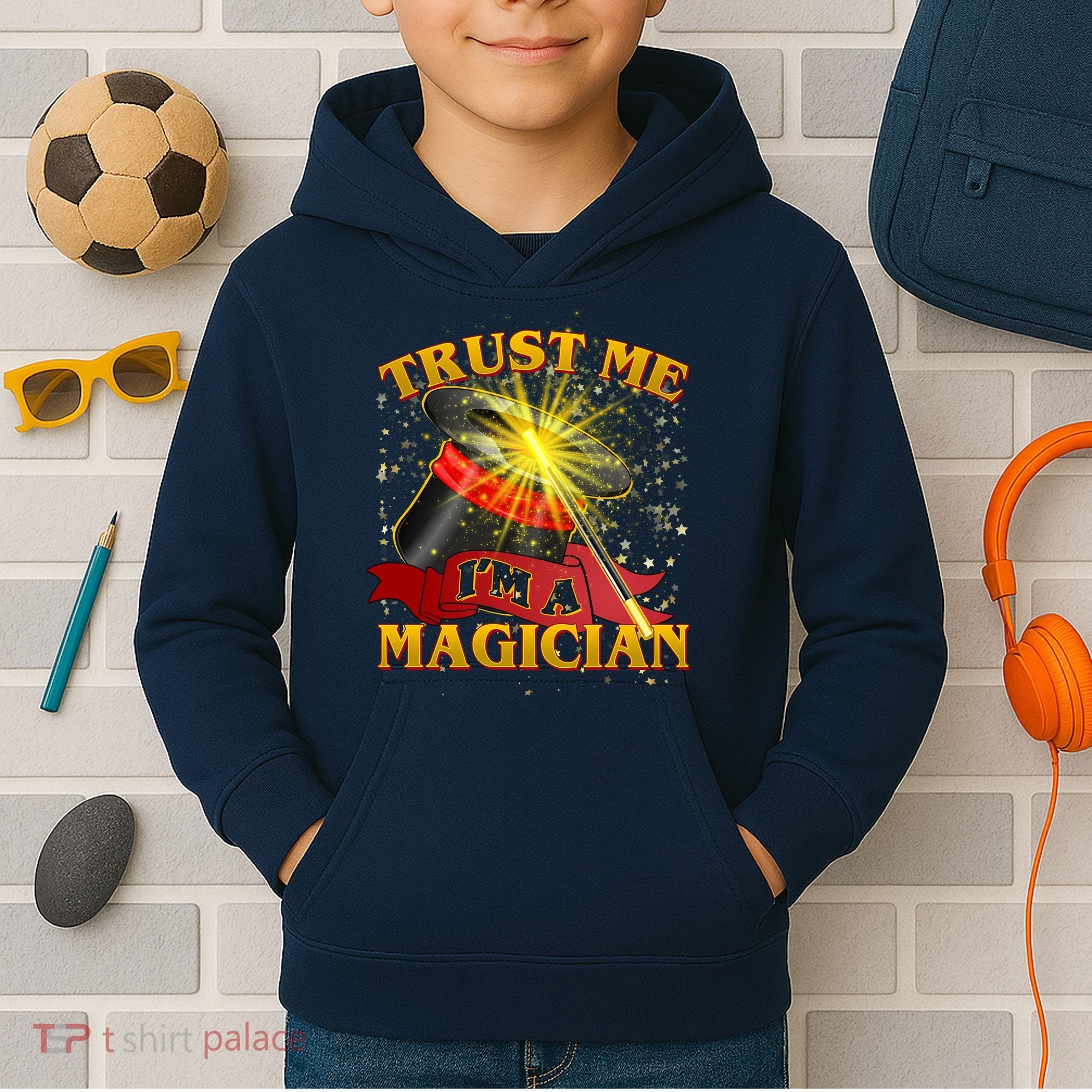 Trust Me I'm A Magician Funny Kids Hoodie
