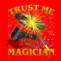 Trust Me I'm A Magician Funny Santa Hat thumb 1