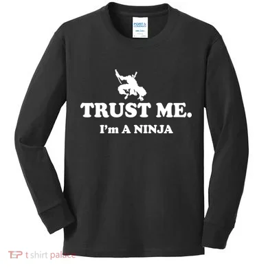 Trust Me I'm A Ninja Kids Long Sleeve Shirt