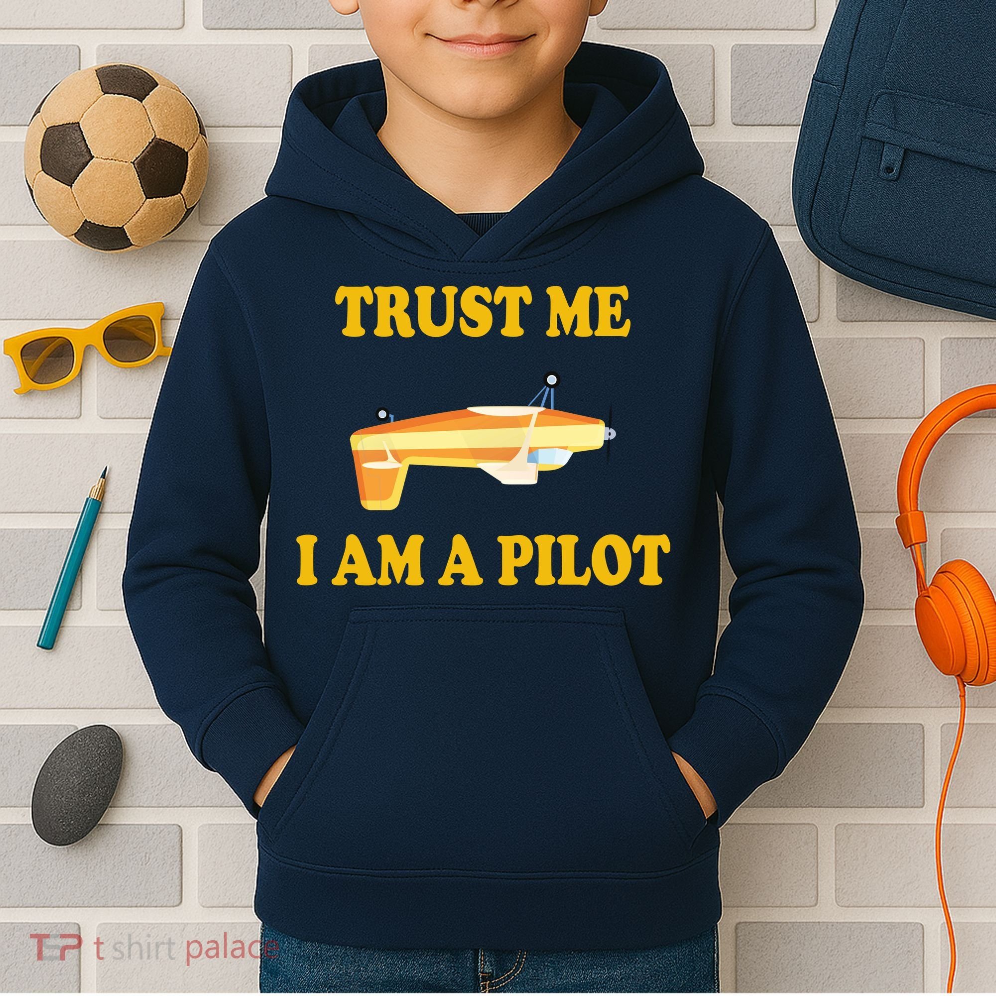 Trust Me I'm A Pilot Kids Hoodie
