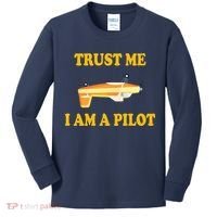 Trust Me I'm A Pilot Kids Long Sleeve Shirt thumb 0