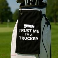 Trust Me I'm A Trucker Golf Towel thumb 2