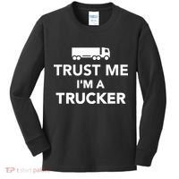 Trust Me I'm A Trucker Kids Long Sleeve Shirt thumb 0