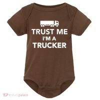 Trust Me I'm A Trucker Baby Bodysuit thumb 0