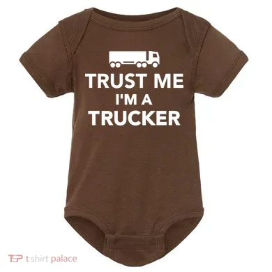 Trust Me I'm A Trucker Baby Bodysuit