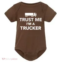 Trust Me I'm A Trucker Baby Bodysuit thumb 0