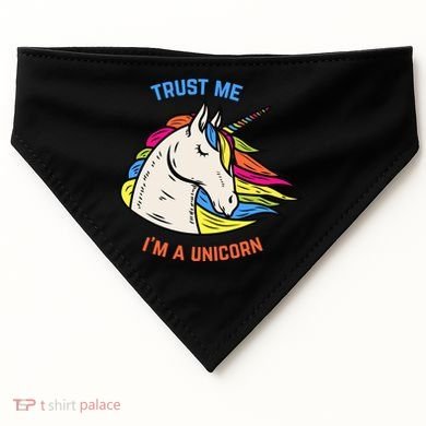 Trust Me I'm A Unicorn USA-Made Doggie Bandana
