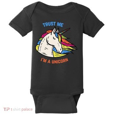 Trust Me I'm A Unicorn Baby Bodysuit