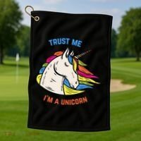 Trust Me I'm A Unicorn Golf Towel thumb 1