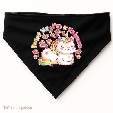 Trust Me I'm A Unicorn Cat USA-Made Doggie Bandana