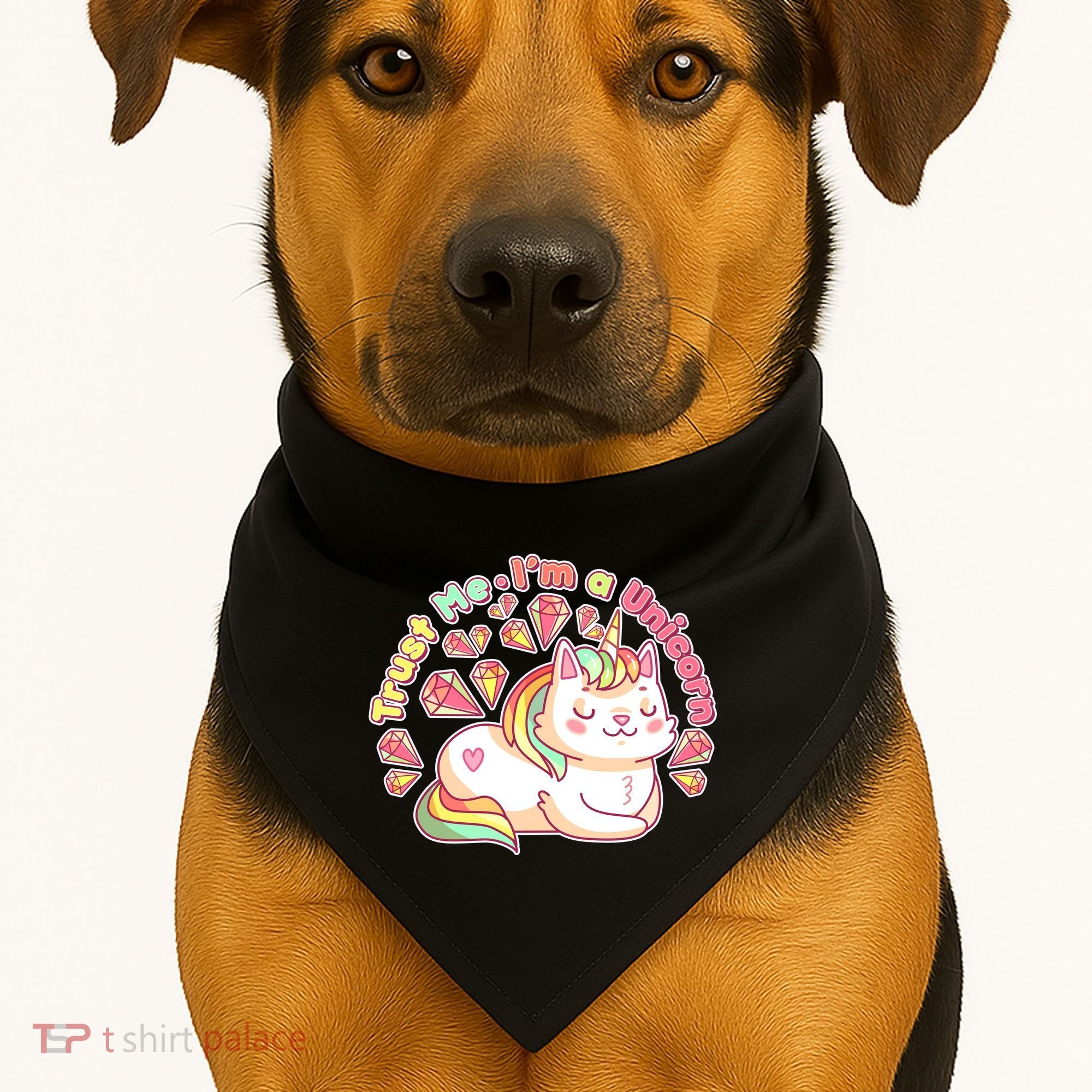 Trust Me I'm A Unicorn Cat USA-Made Doggie Bandana