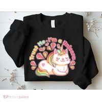 Trust Me I'm A Unicorn Cat Sweatshirt thumb 2