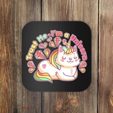 Trust Me I'm A Unicorn Cat Coaster