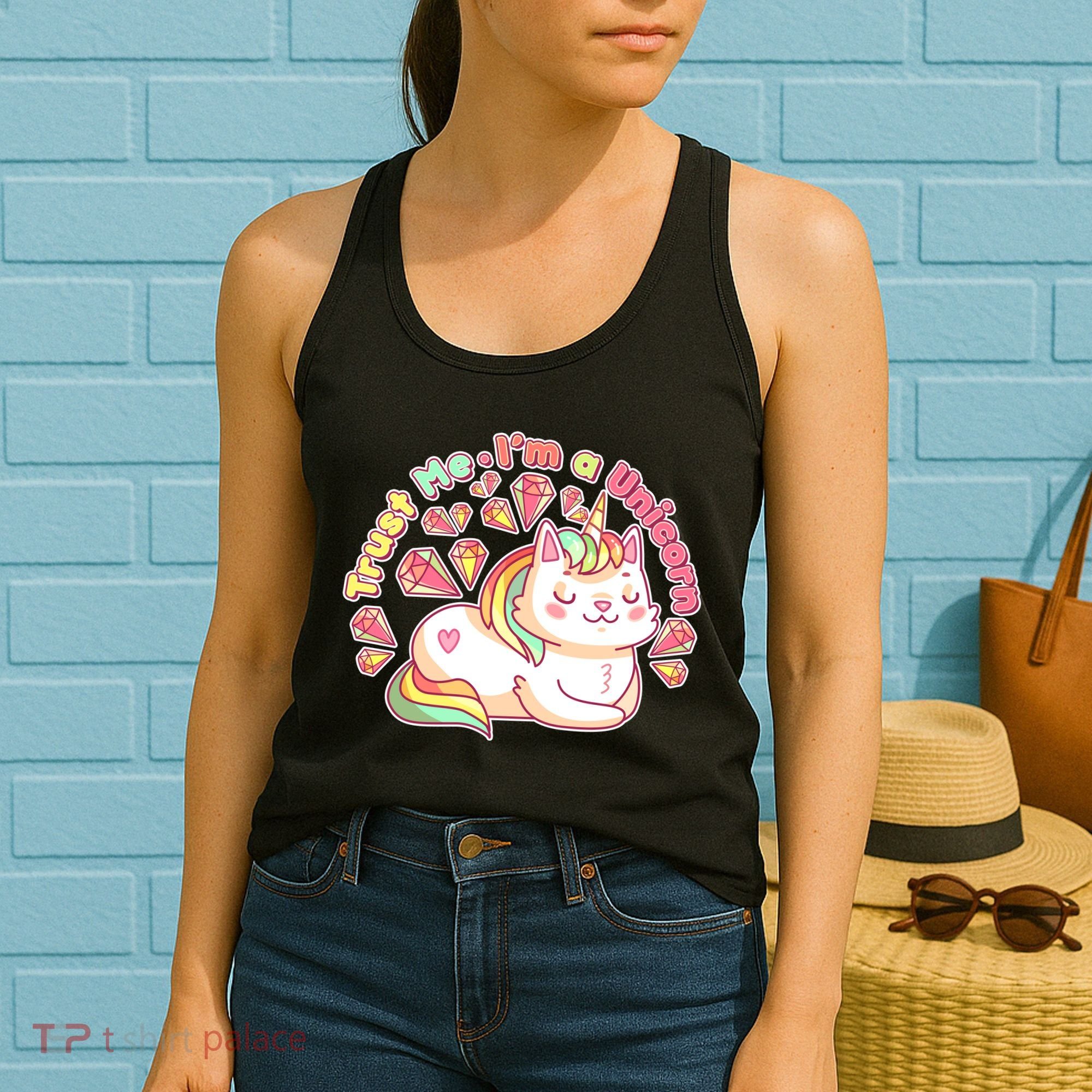 Trust Me I'm A Unicorn Cat Women's Tank Top