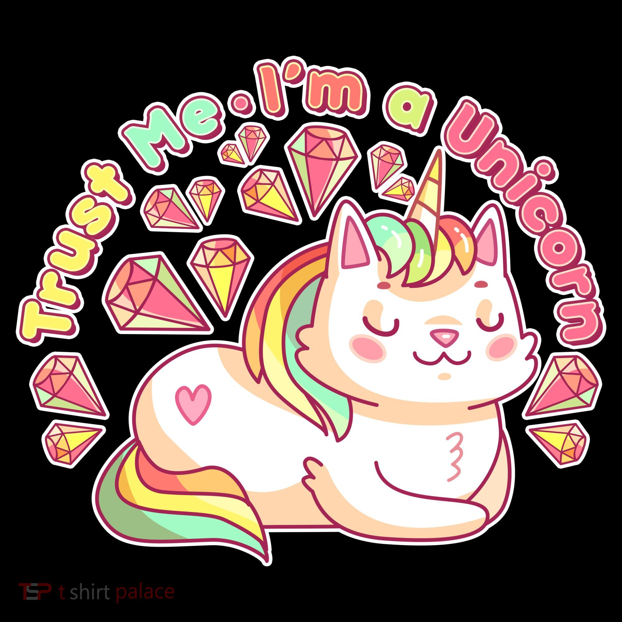 Trust Me I'm A Unicorn Cat Baby Bodysuit