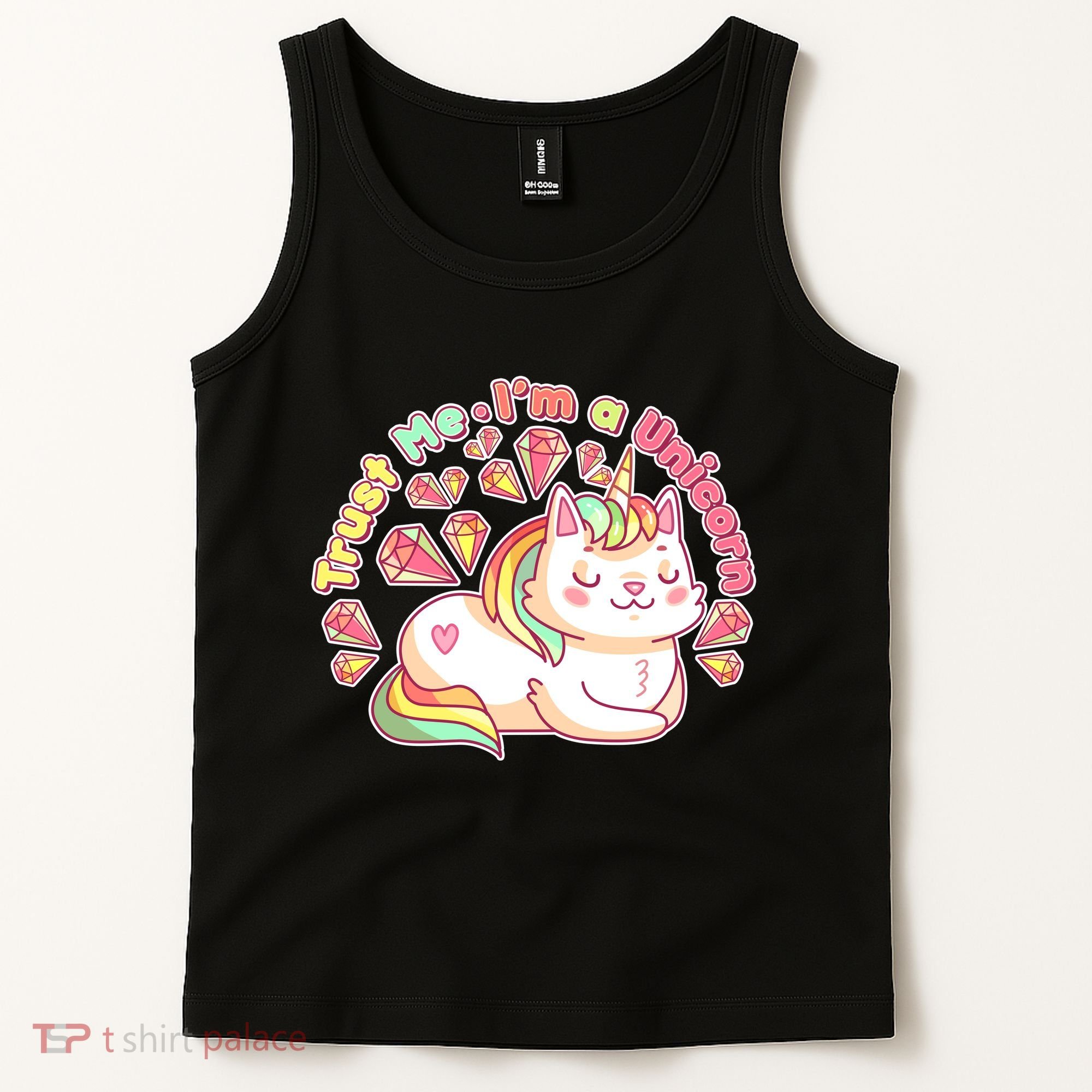 Trust Me I'm A Unicorn Cat Tank Top