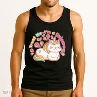 Trust Me I'm A Unicorn Cat Tank Top thumb 3