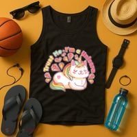 Trust Me I'm A Unicorn Cat Tank Top thumb 4