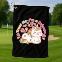 Trust Me I'm A Unicorn Cat Golf Towel thumb 1