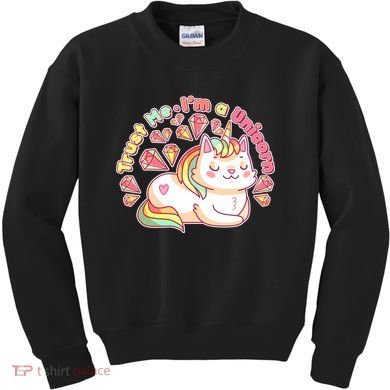 Trust Me I'm A Unicorn Cat Kids Sweatshirt
