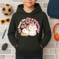 Trust Me I'm A Unicorn Cat Kids Hoodie thumb 2