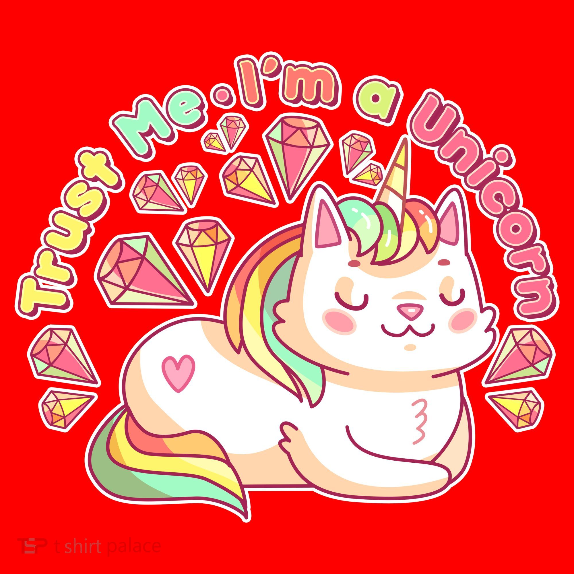 Trust Me I'm A Unicorn Cat Santa Hat