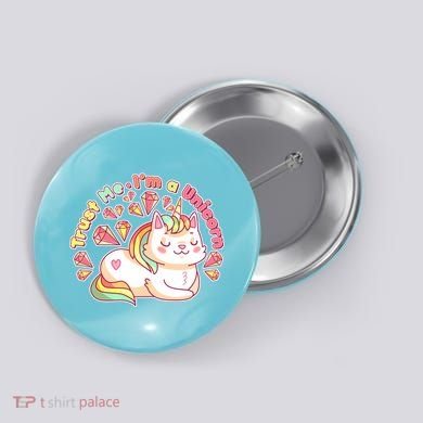 Trust Me I'm A Unicorn Cat Button