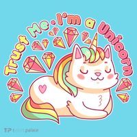 Trust Me I'm A Unicorn Cat Button thumb 1