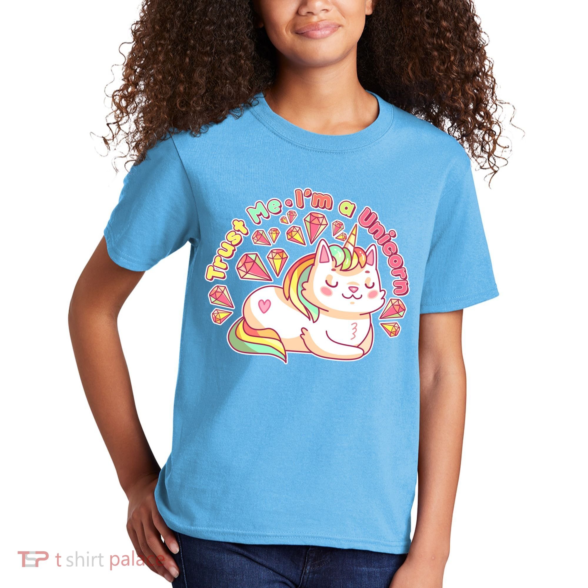 Trust Me I'm A Unicorn Cat Kids T-Shirt