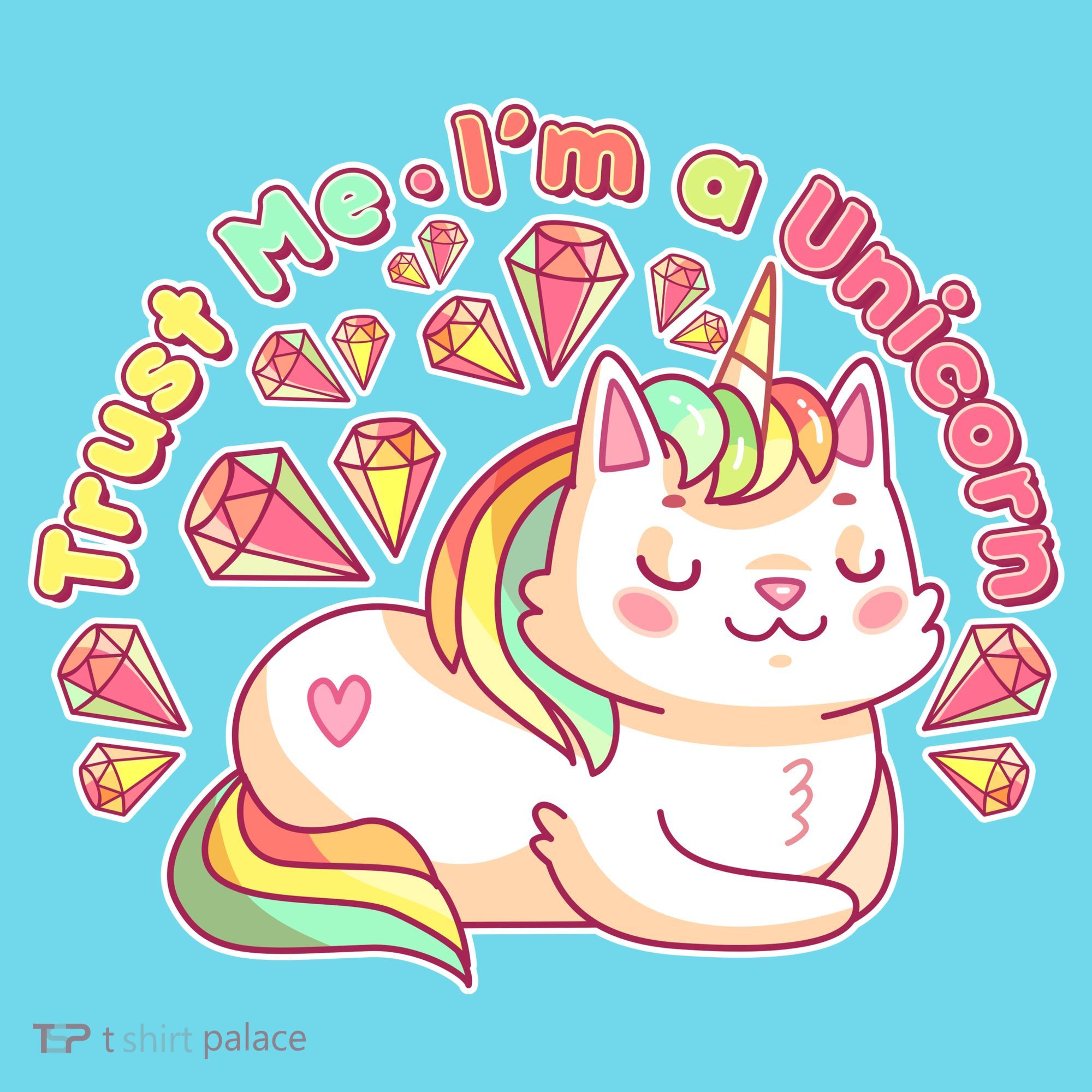 Trust Me I'm A Unicorn Cat Kids T-Shirt