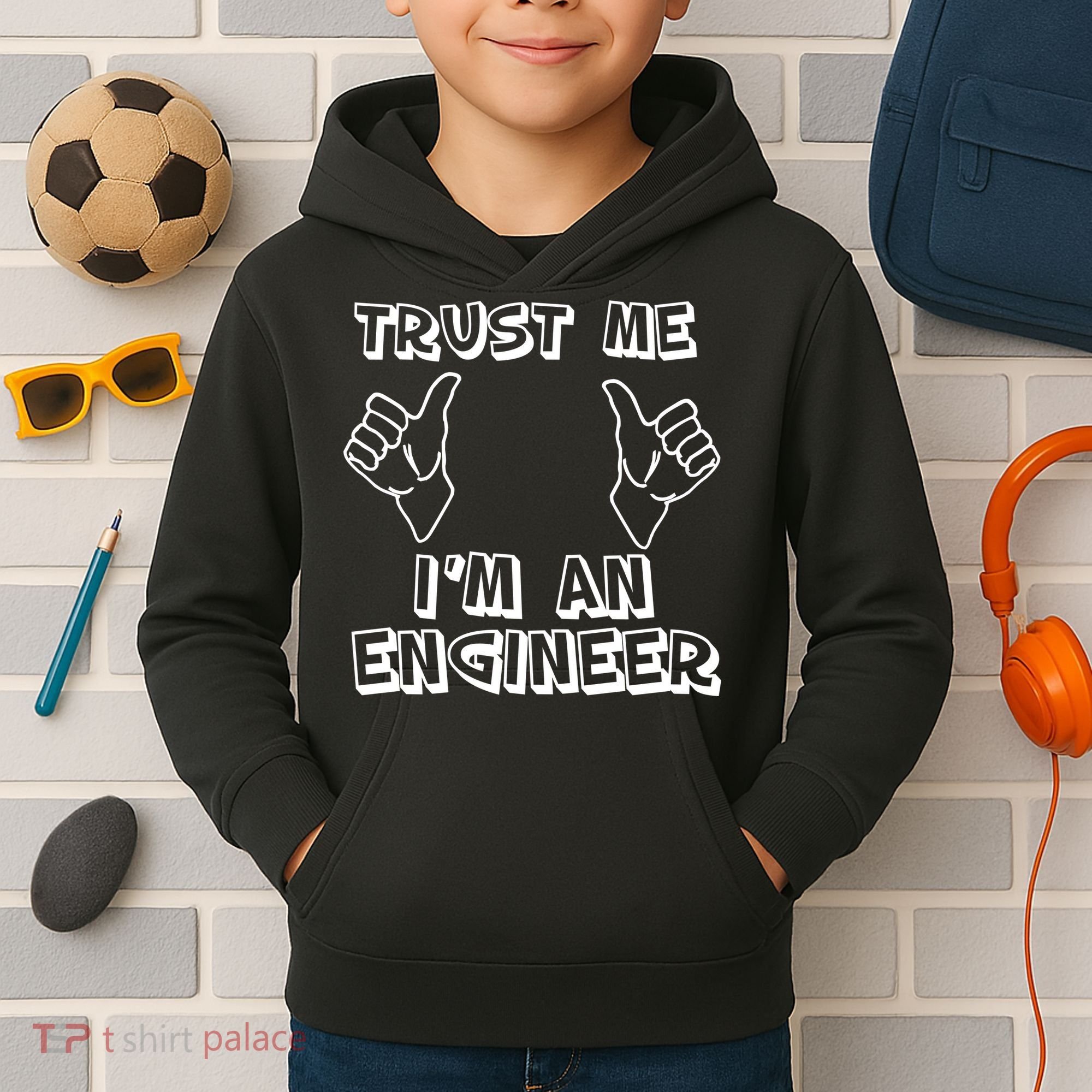 Trust Me I'm An Engineer Kids Hoodie